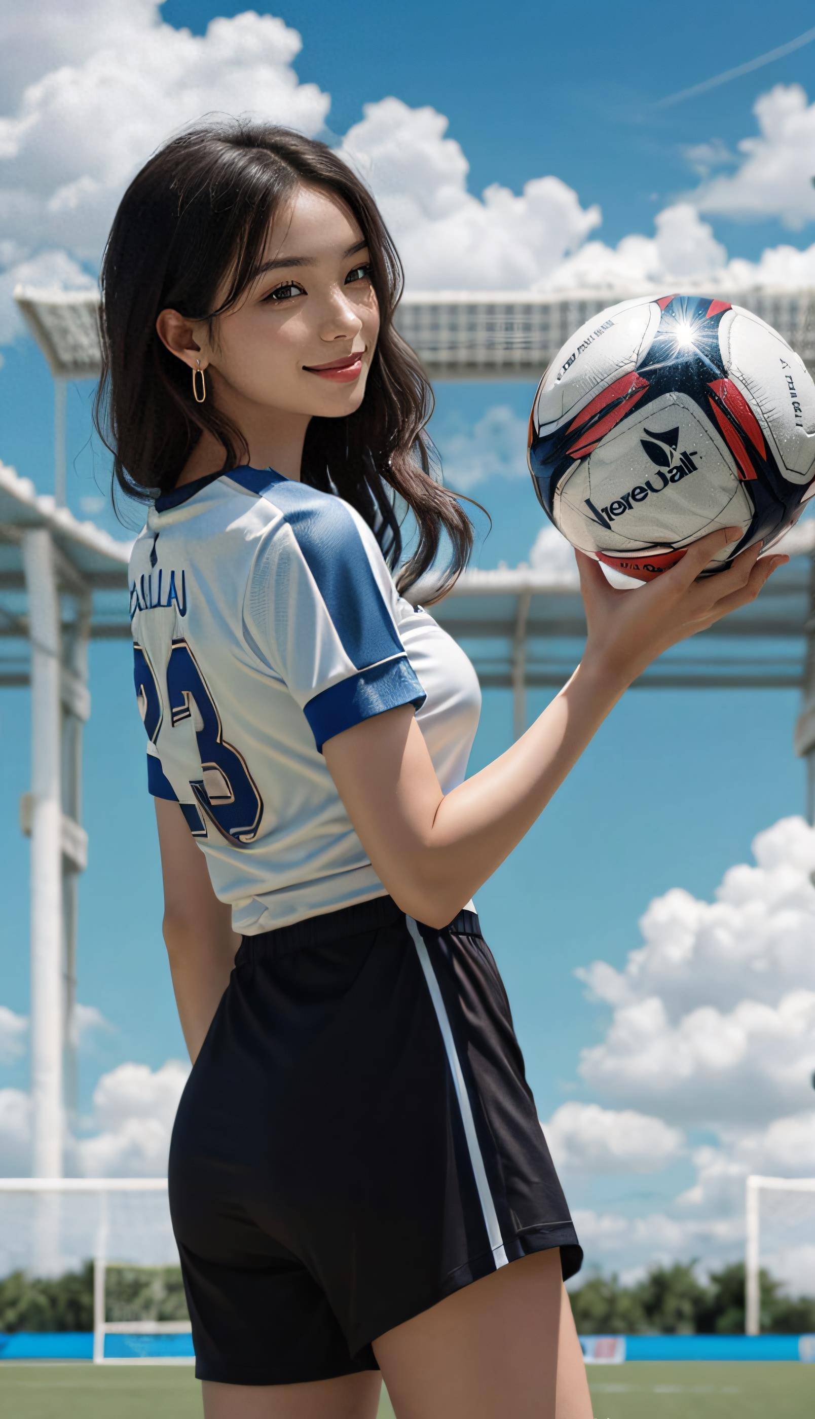足球比赛激情洋溢，女选手们所向披靡，表现亮眼